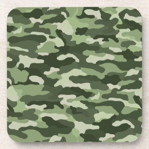 Green Camouflage Coaster