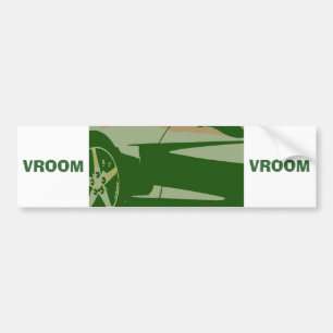 Green Camouflage Corvette Bumper Sticker