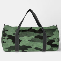 Green Camouflage Duffel Bag