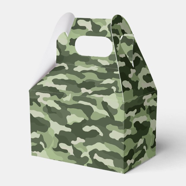 Green Camouflage Favour Box (Front Side)
