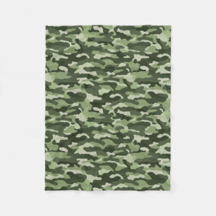 Green Camouflage Fleece Blanket