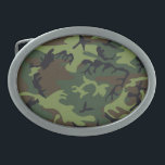 Green Camouflage Pattern Belt Buckle<br><div class="desc">Camouflage pattern on gifts and accessories.</div>
