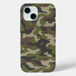 Green Camouflage Pattern iPhone 15 Case