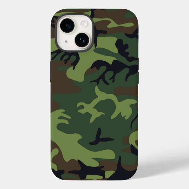 Green Camouflage Pattern Case-Mate iPhone Case (Back)