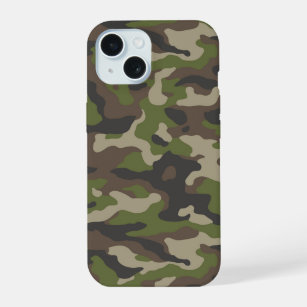 Green Camouflage Pattern iPhone 15 Case