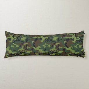 Green Camouflage Pattern, Military Pattern, Army Body Cushion