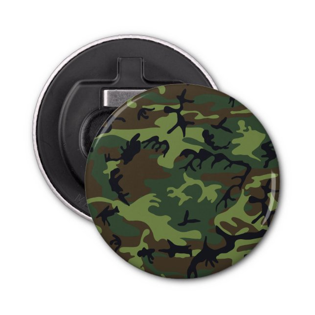 Green Camouflage Pattern, Military Pattern, Army Bottle Opener (Front)
