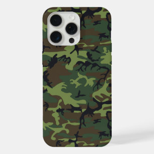 Green Camouflage Pattern, Military Pattern, Army iPhone 15 Pro Max Case