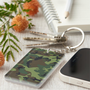 Green Camouflage Pattern, Military Pattern, Army Key Ring