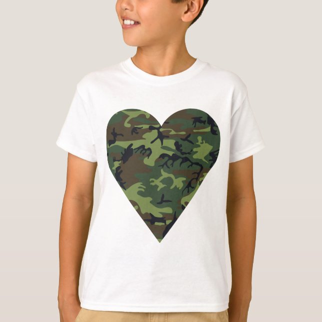 Green Camouflage Pattern, Military Pattern, Army T-Shirt (Front)