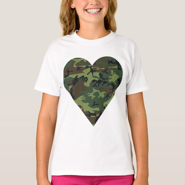 Green Camouflage Pattern, Military Pattern, Army T-Shirt (Front)