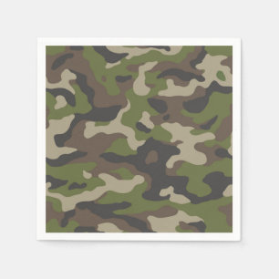 Green Camouflage Pattern Napkin