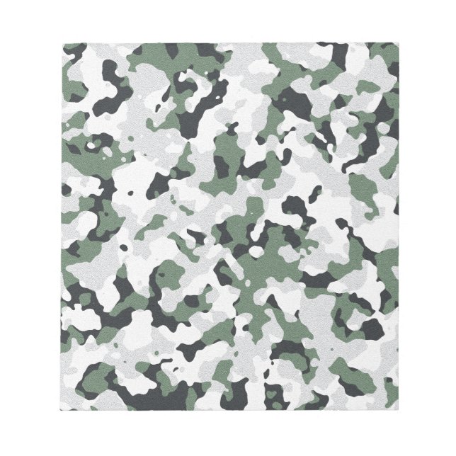Green camouflage pattern notepad (Front)