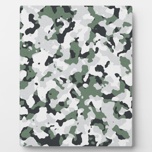 Green camouflage pattern plaque (Front)