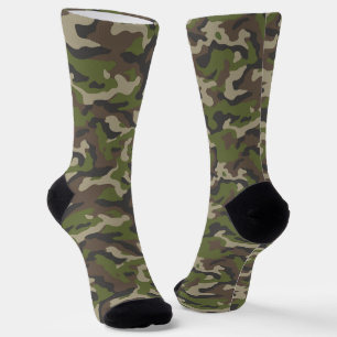 Green Camouflage Pattern Socks