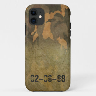 Green camouflage pattern vintage V2.0 Case-Mate iPhone Case