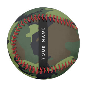 Green Camouflage Pattern, Your name, Personalise Baseball