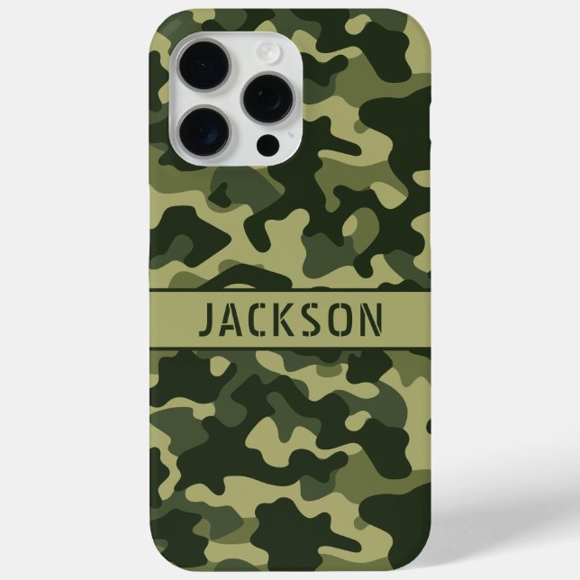 Green Camouflage Personalised Case-Mate iPhone Case (Back)