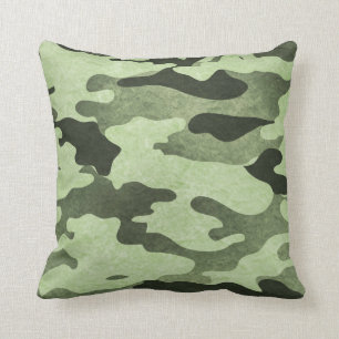Green Camouflage Pillow