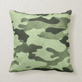 Green Camouflage Pillow