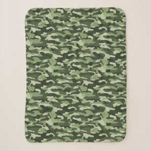 Green Camouflage Sherpa Blanket