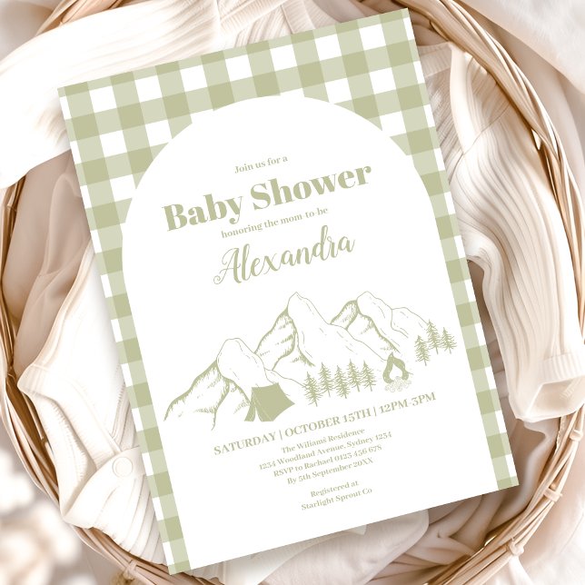 Green Camping Baby Shower Invitation (Creator Uploaded)