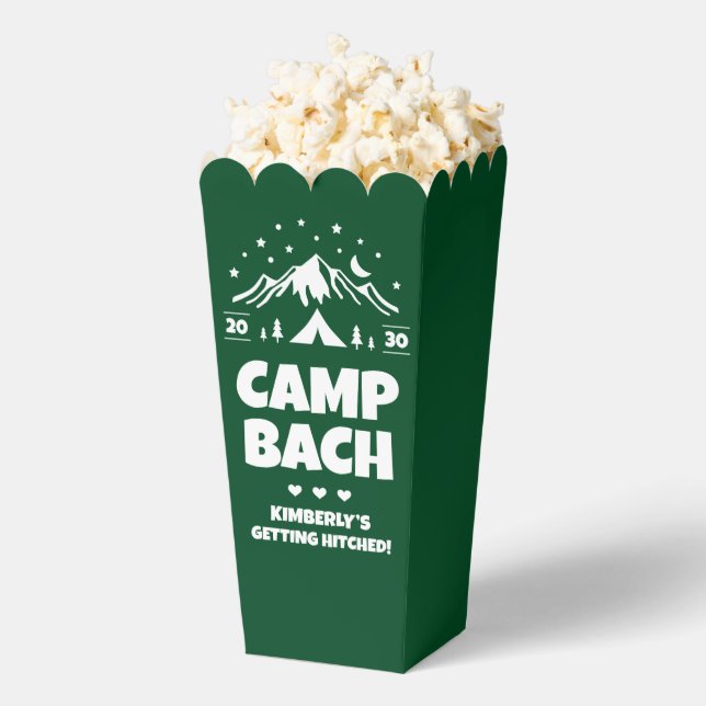 Green Camping Bachelorette Party Favour Box (Popped)