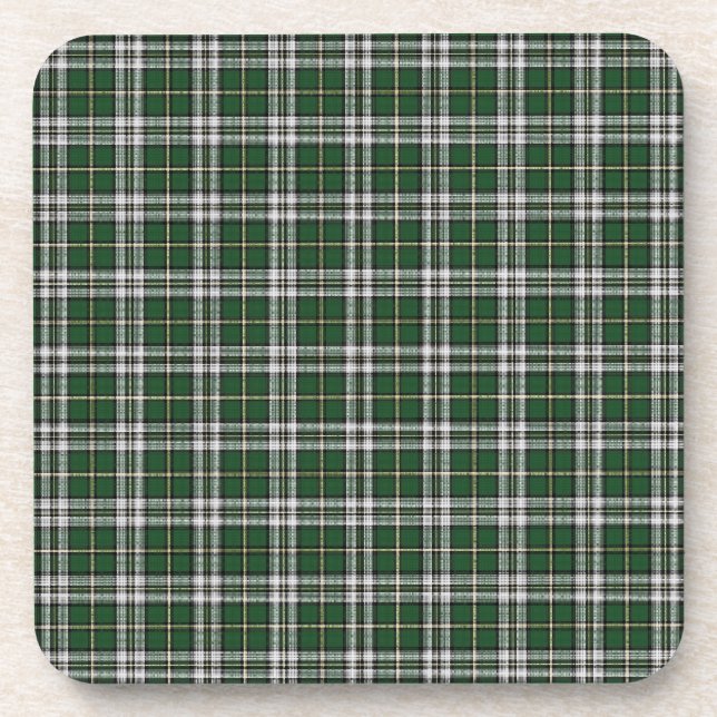 Green cape Breton tartan Coaster (Front)