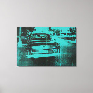 Green car canvas print