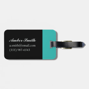 Green car luggage tag