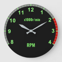 Green Car Tachometer Clock Auto Mechanic Garage