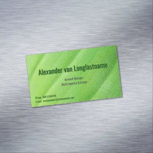 Green card with banana leaf