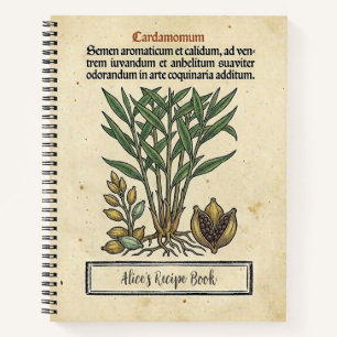 Green Cardamom Mediaeval Botanical Recipe Notebook