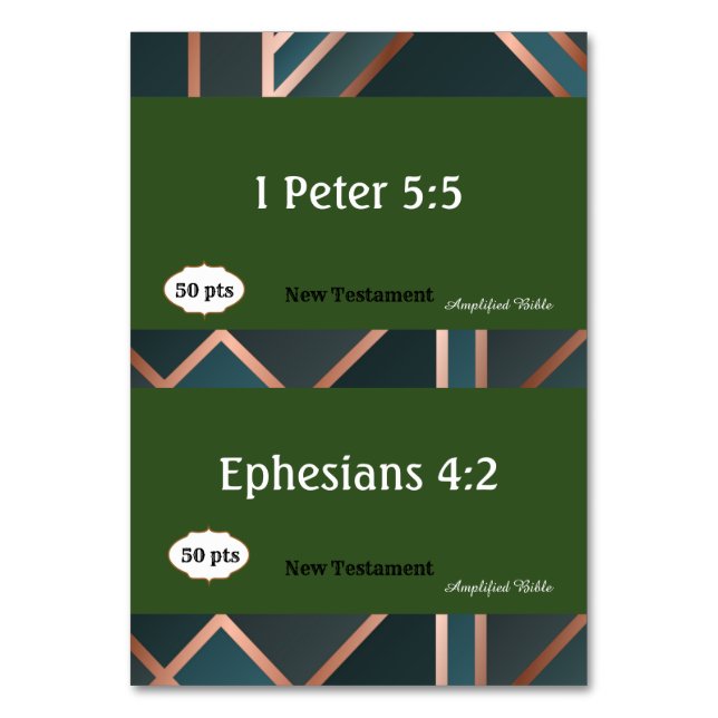 Green Cards for Game (Back)