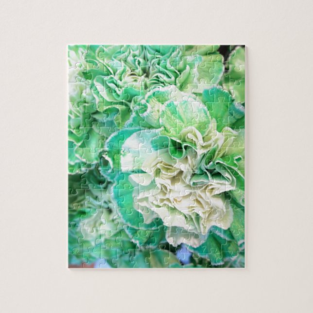 Green Carnation Jigsaw Puzzle (Vertical)