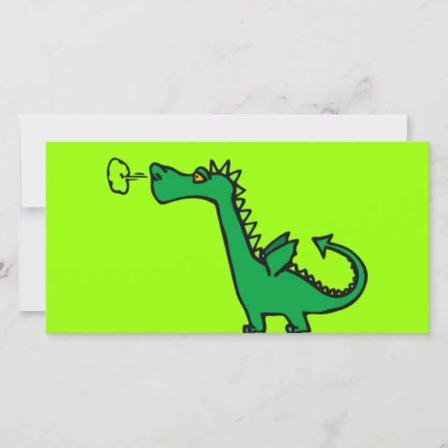 Green Cartoon Dragon (Front)