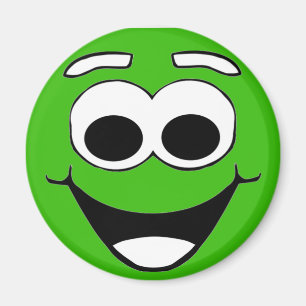 Green Cartoon Face Magnet