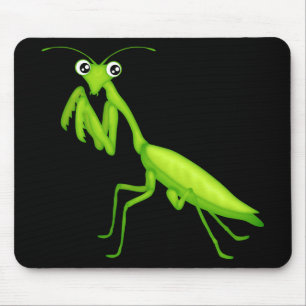 Green Cartoon Praying Mantis Mousepad