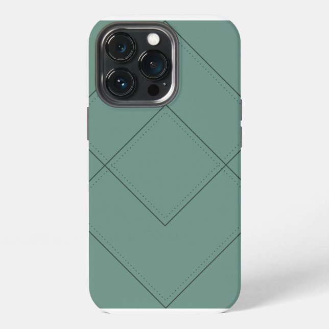 Green Case with Geometric Design (Back)