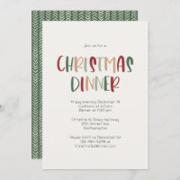 Green Casual Colourful Christmas Dinner Party