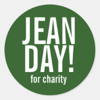 Green Casual Jean Day Stickers