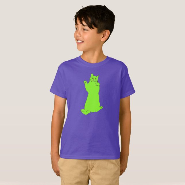 Green Cat apparel T-Shirt (Front Full)