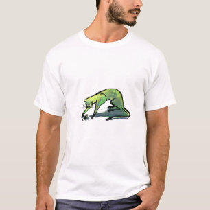 Green Cat & Mouse T-Shirt