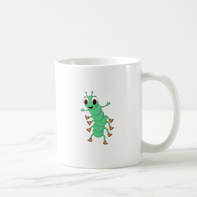 Green Caterpillar Coffee Mug (Right)
