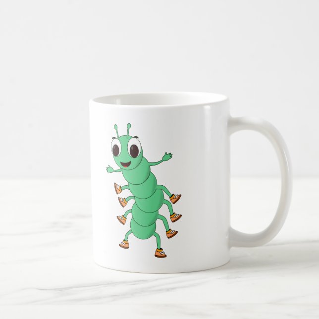 Green Caterpillar Coffee Mug (Right)