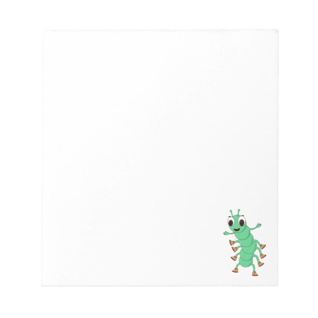 Green Caterpillar Custom  Notepad (Front)