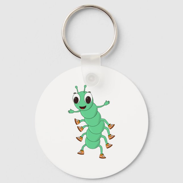 Green Caterpillar Key Ring (Front)