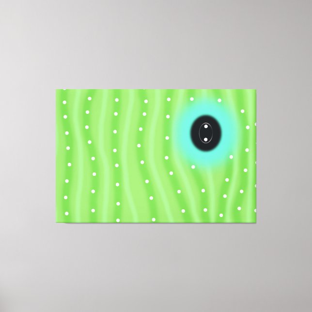 Green Caterpillar Pattern Gallery Wrap Wall Canvas Print (Front)