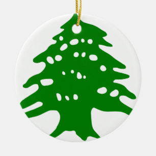 Green Cedar / Lebanon Cedar Ceramic Tree Decoration