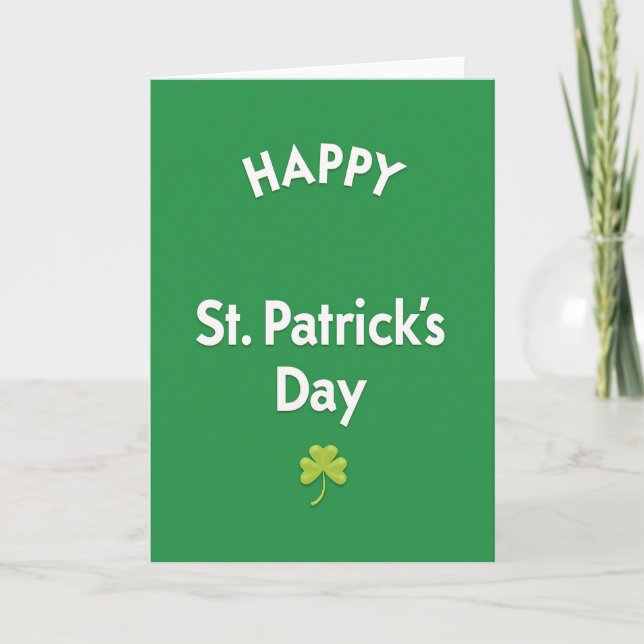 Green Celebration Day Card (Front)